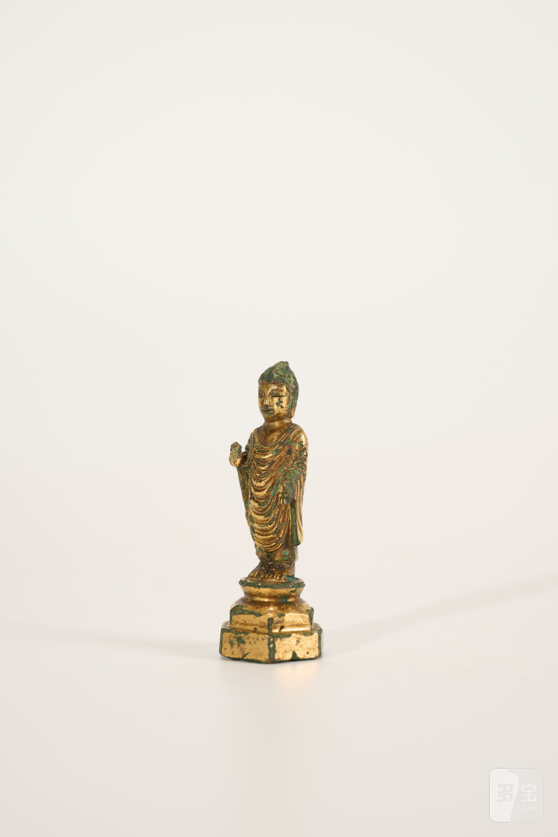 Lot924 明 铜鎏金旃檀佛 - 图3